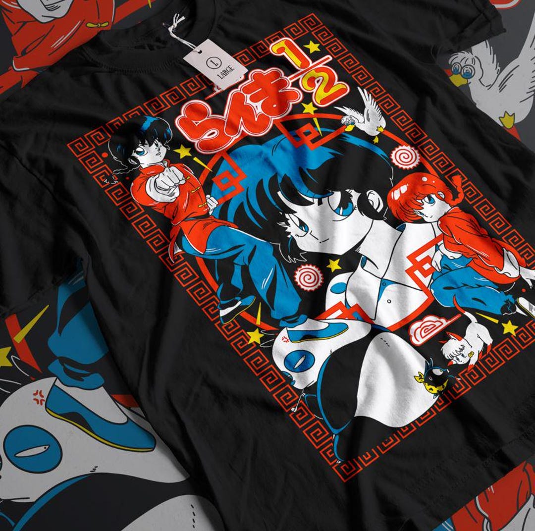 Unisex Ranma Saotome Anime T-shirt, Genma Panda Manga Shirt - Etsy