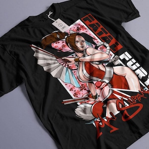 Unisex Fatal Fury KOF Mai Fire Style Gaming T-Shirt, Retro Anime Waifu Shirt