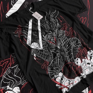 Anime Vintage Special Unisex T-shirt, Anime Manga Shirt, Anime Shirt, Black Swordsman, Skull Knight, Graphic Anime Tee, Manga Shirt, Japan