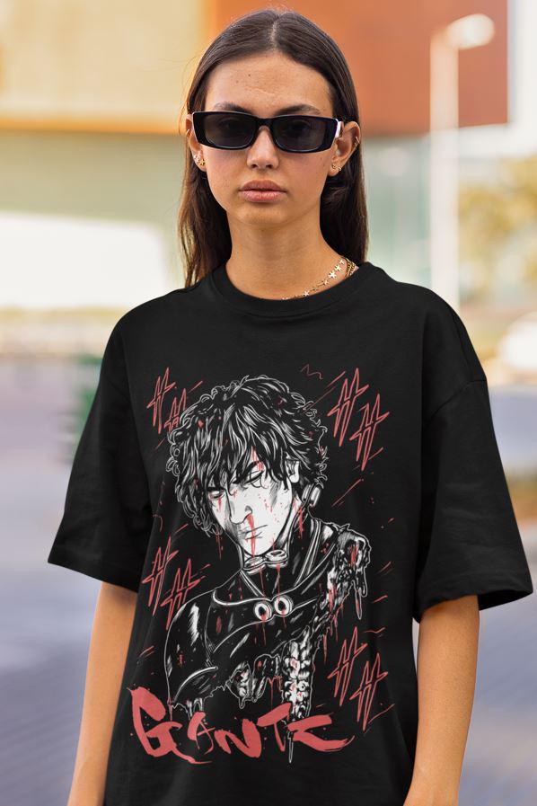 ユニセックス ガンツ 玄野計 アニメ Tシャツ、マンガオタクシャツ