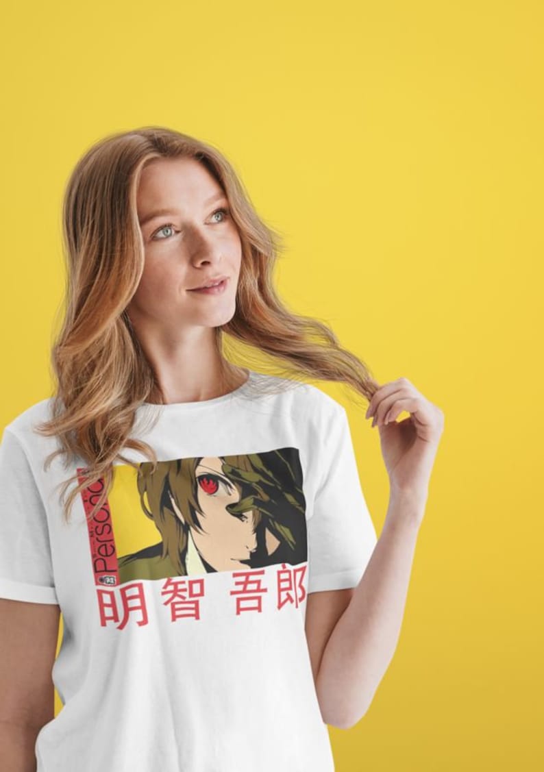 Persona 5, Goro Akechi, Shin Megami Tensei, Game Gift, Gaming Shirt, Anime T-Shirt, Manga Shirt, Gift for Gamer,Online Gamer Gift Video Game image 3