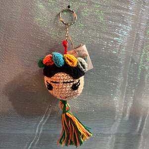 Frida Khalo Amigurumi Keychain 5”x 2”