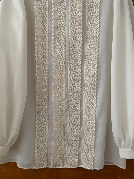 LEONA Finnish Vintage cream long sleeved blouse w… - image 8