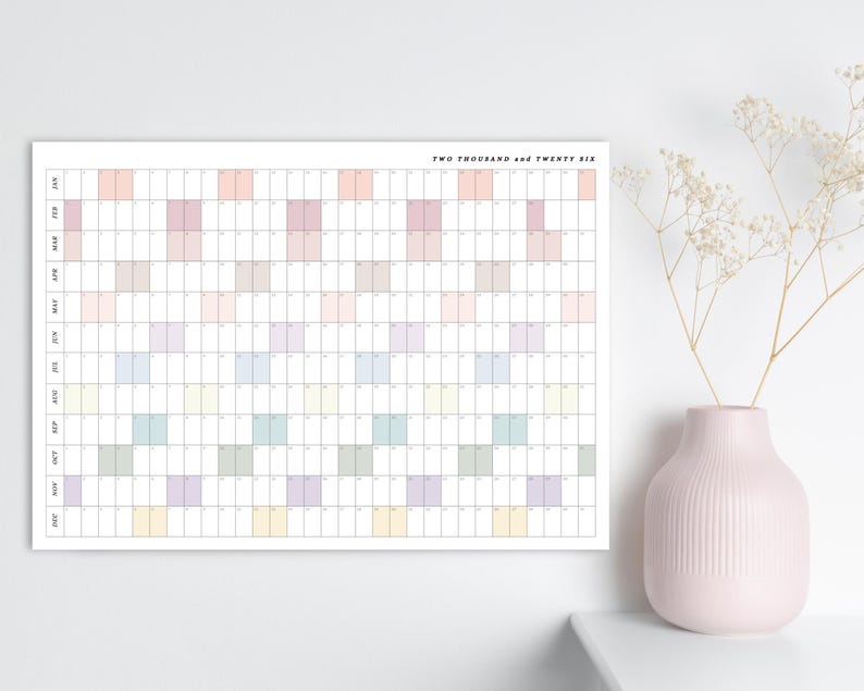 Printable Calendar 2026 Year At A Glance