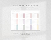 2026 Wall Planner, Large Printable Year-at-a-Glance Calendar, PDF Download