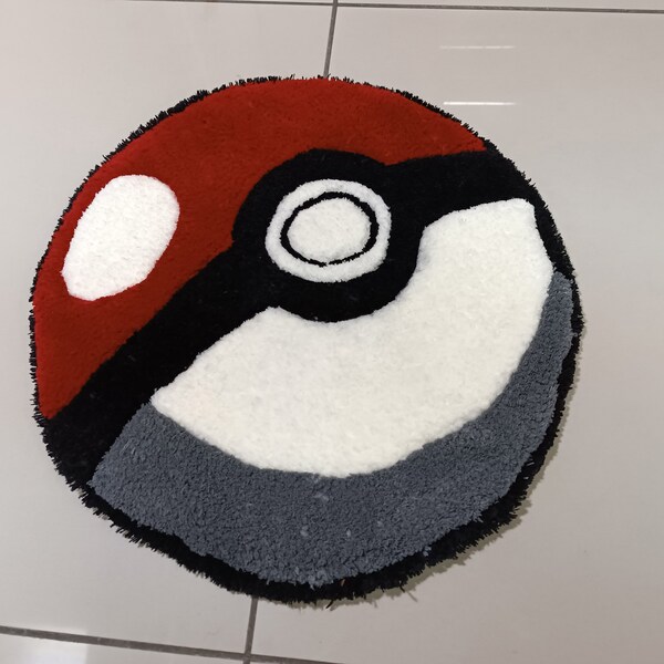Pokeball Rug - Etsy