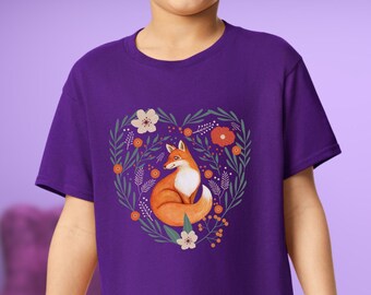 Kids Fox Shirt, Fox Lover Tshirt, Girls T-Shirt, Boys Crewneck, Cute Fox Tshirt, Daughter Gift Tee, Birthday Gift T Shirt, Friends Day