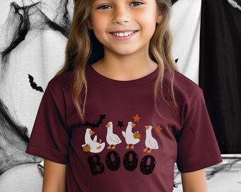 Kids Halloween Shirt: Silly Goose Boo Toddler Tee