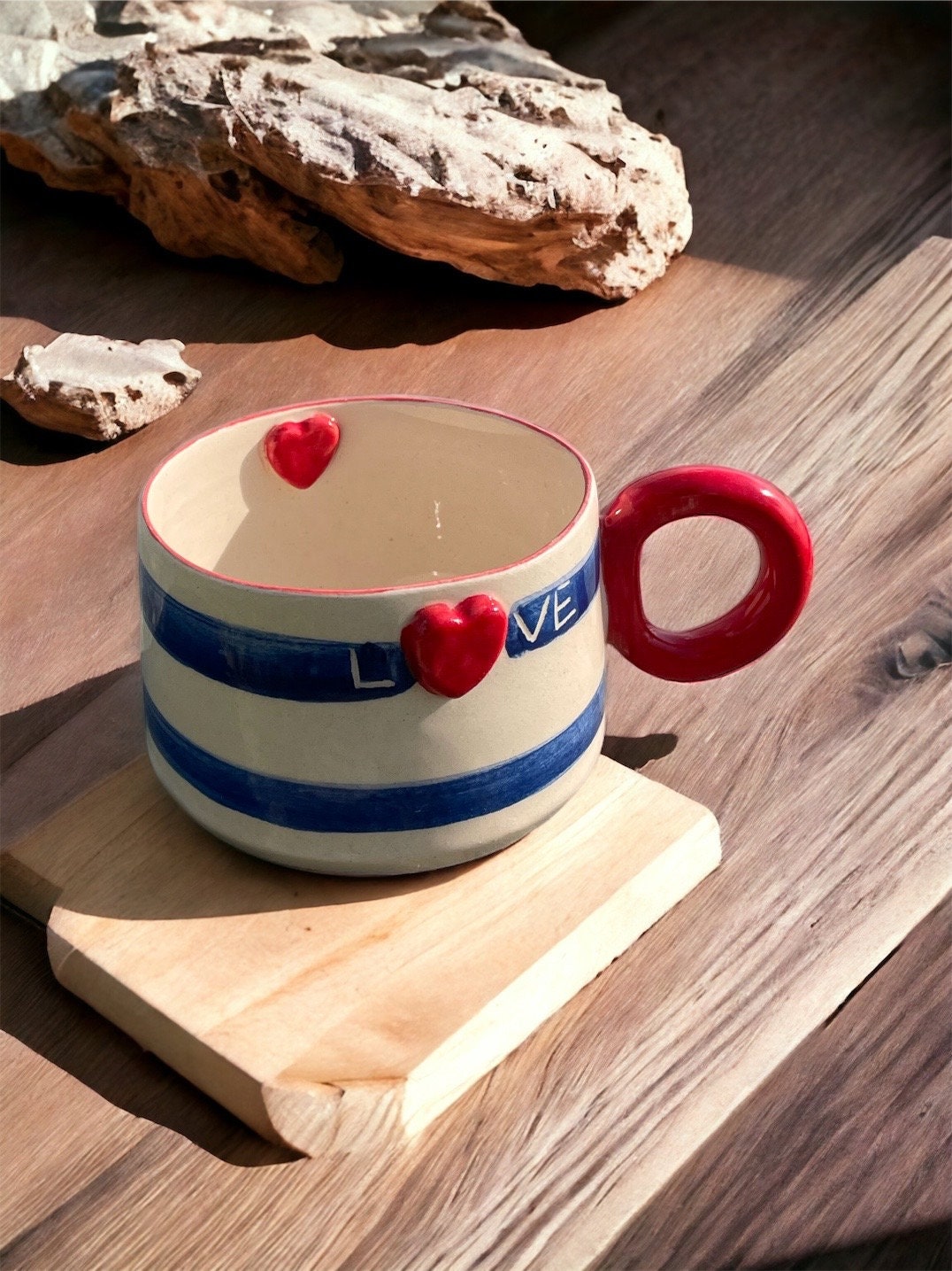 Tasse Cœur Rouge HEMOTON Pour Couple – Mug Céramique Design Simple Pour Café Ou Thé