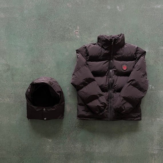 HOODED PUFFER JACKET - Black