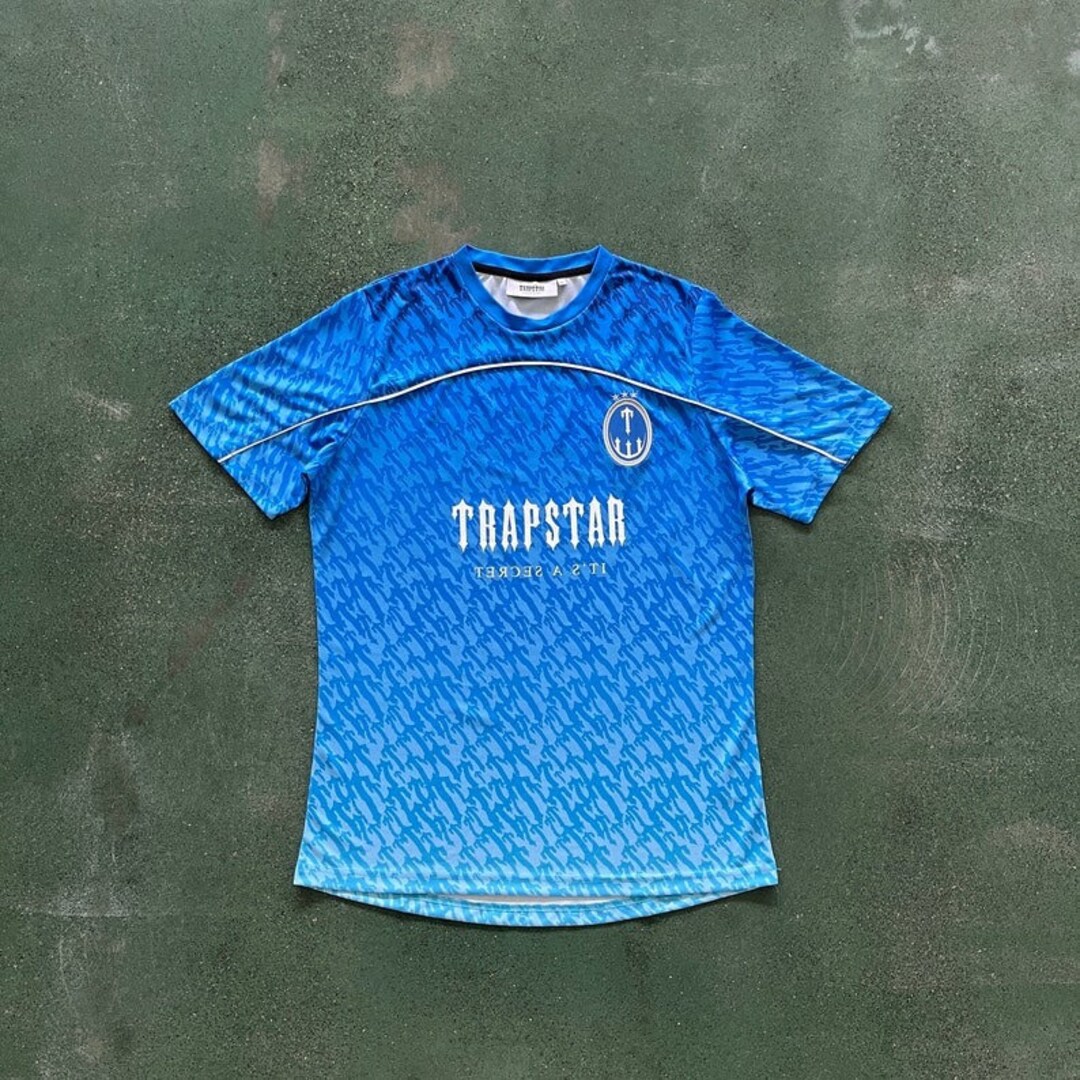 Blue Trapstar Football Top Trapstar Football Jersey Blue Etsy