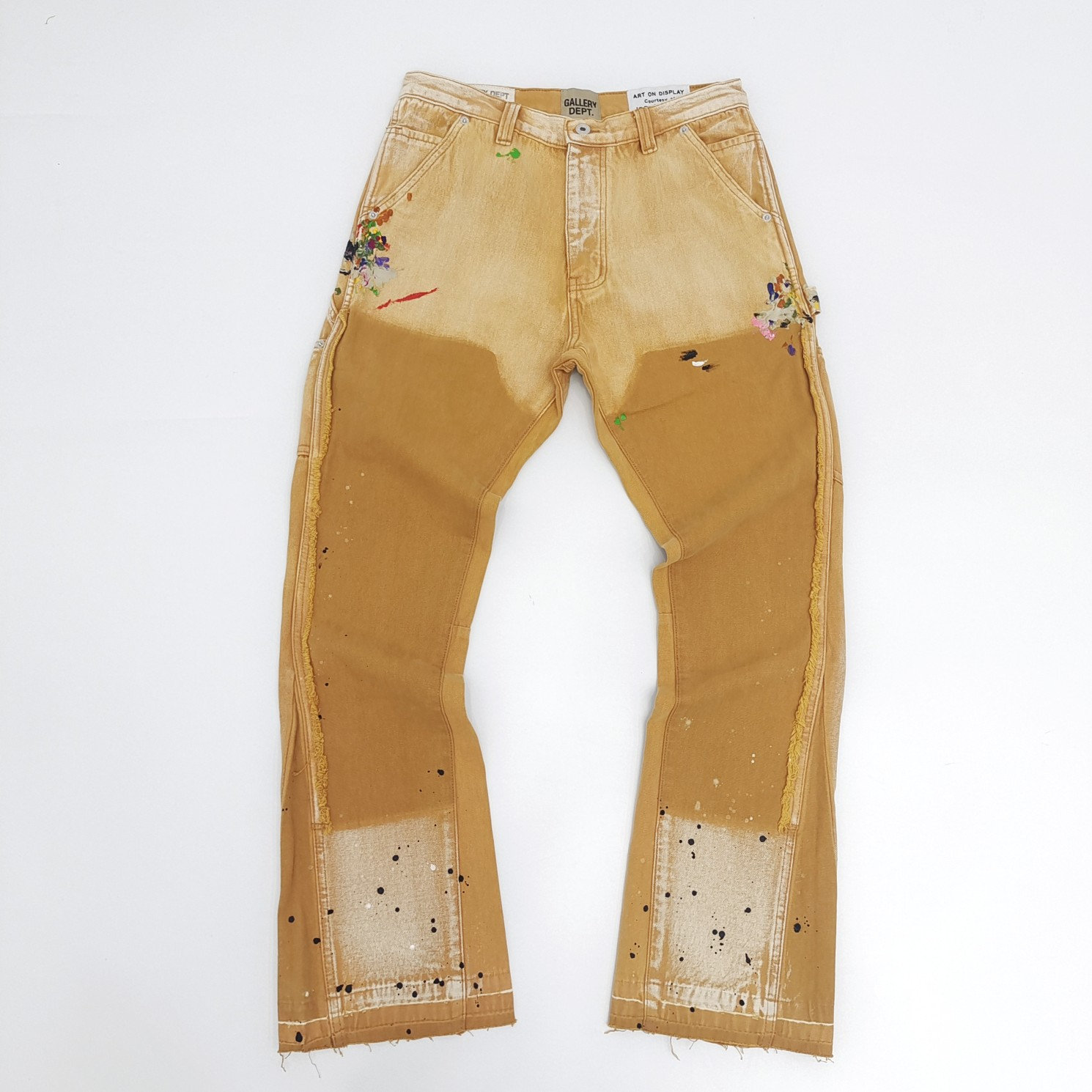 LOUIS VUITTON Gaston V Leather Patch Denim Pants Jeans USA30 FR40 Auth Men  Used
