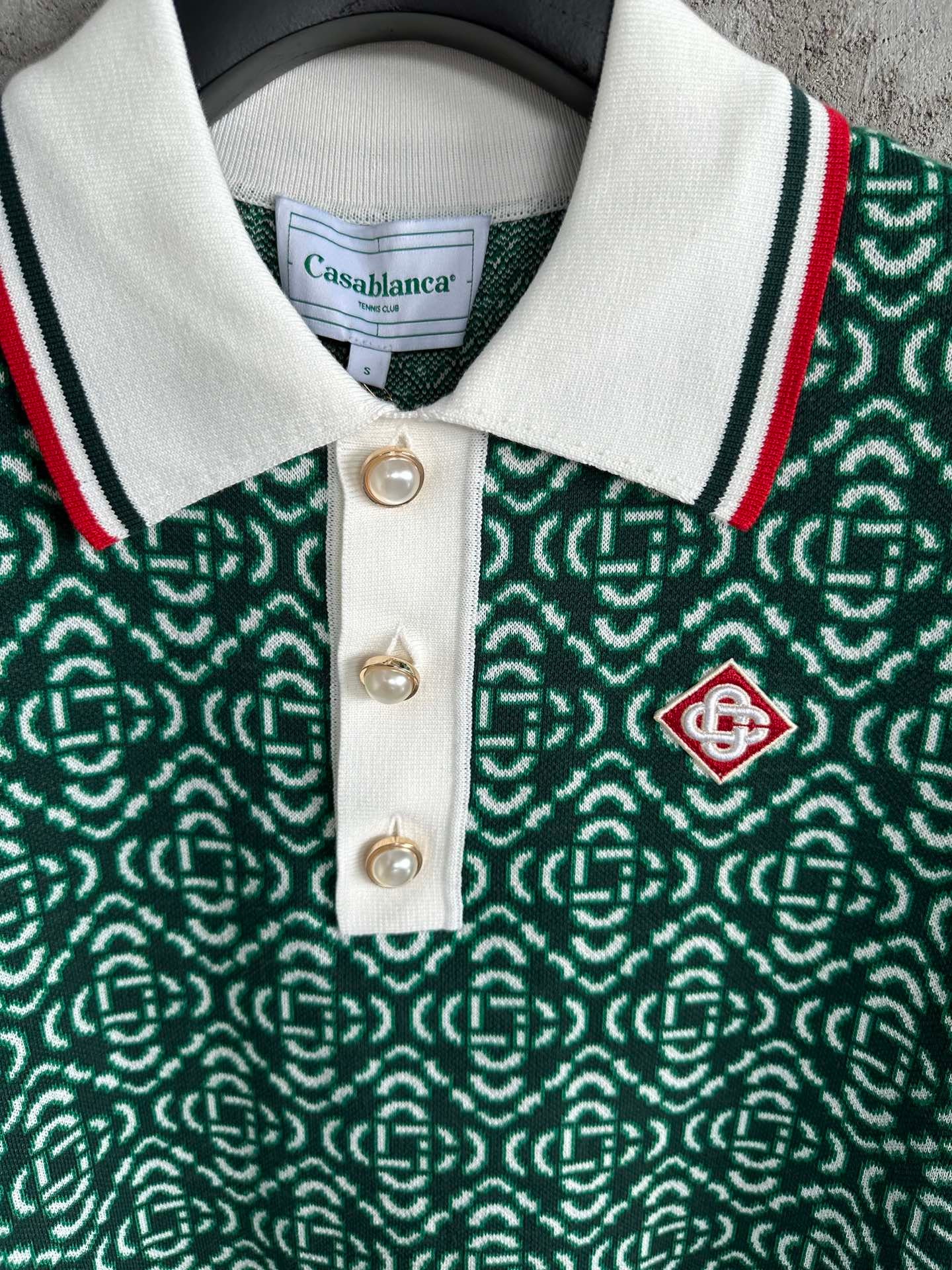 Diamond Logo Jacquard Polo Shirt  Casablanca Paris – Casablanca Paris