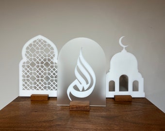 Ramadan/Eid Decor Sign - Ramadan Table Decoration, Islamic Acrylic Sign, Eid Decor, Islamic Home Decor, Eid Gift, Ramadan Decoration, Mosque