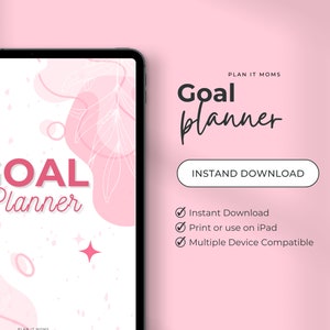 Goal Planner, Goal Tracker, Goal Setting, Goals, Vision Board, Vision Board Kit, Personal Development, Daily Routine, Goal Widget, Printable