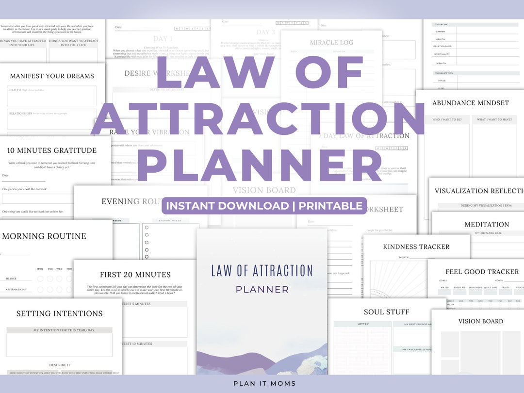 Law of Attraction Planner, Law of Attraction Journal, Law of Attraction ...