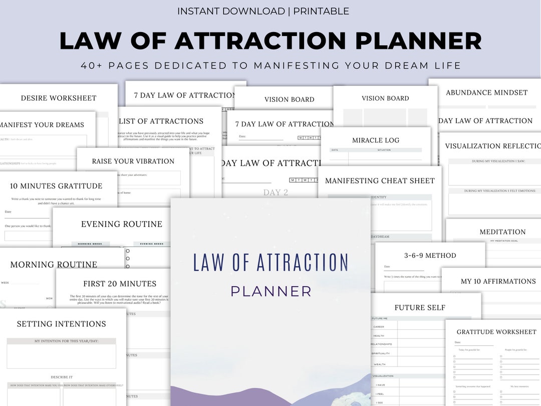 Law of Attraction Planner, Law of Attraction Journal, Law of Attraction ...