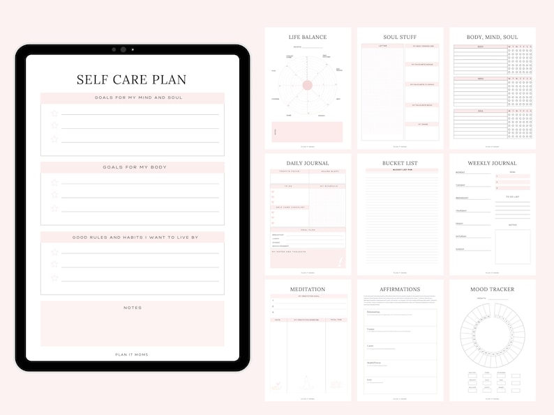 Self Care Planner, Selfcare Planner, Self Care Journal, Self Care Box