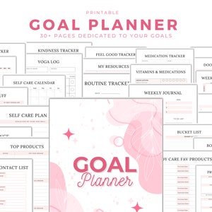 Goal Planner, Goal Tracker, Goal Setting, Goals, Vision Board, Vision Board Kit, Personal Development, Daily Routine, Goal Widget, Printable