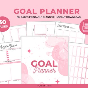 Goal Planner, Goal Tracker, Goal Setting, Goals, Vision Board, Vision Board Kit, Personal Development, Daily Routine, Goal Widget, Printable
