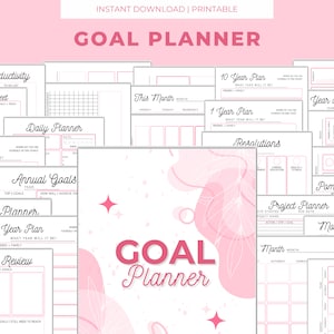 Goal Planner, Goal Tracker, Goal Setting, Goals, Vision Board, Vision Board Kit, Personal Development, Daily Routine, Goal Widget, Printable