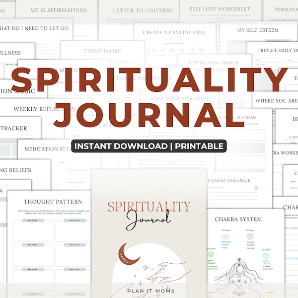 Spirituality Journal, Spiritual Journal, Spiritual Planner, Spiritual Journal Digital, Spiritual Journal Pages, Spiritual Printables Planner