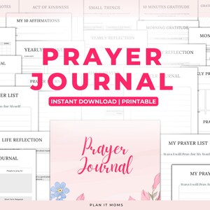 Prayer Journal, Printable Prayer Journal, Digital Prayer Journal, Manifestation Journal, Prayer Notes, Prayer Planner Prayer Journal Planner