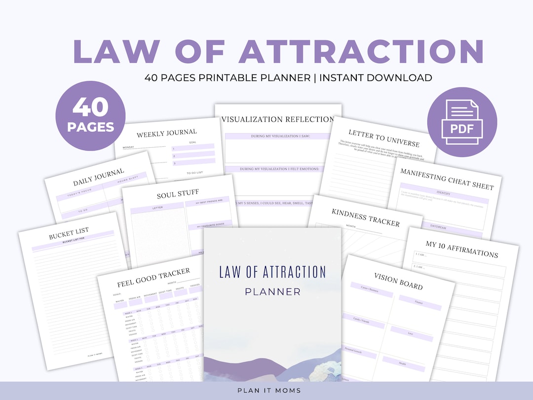 Law of Attraction Planner, Law of Attraction Journal, Law of Attraction ...