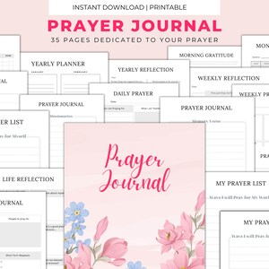 Printable Prayer Journal, Prayer Journal, Digital Prayer Journal, Manifestation Journal, Prayer Notes, Prayer Planner Prayer Journal Planner