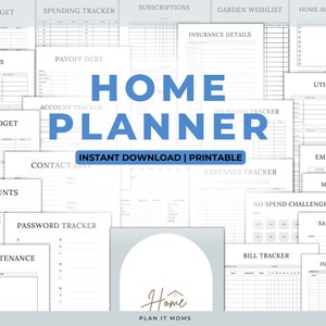 Household Management Planner, Printable Household Management Binder, Household Budget Template, Life Organizer Home Management Cleaning Plan