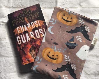 Paperback Book Cover/Pocket Book in Warm Autumn Tones | Halloween Book Sleeve | Small Book Protection