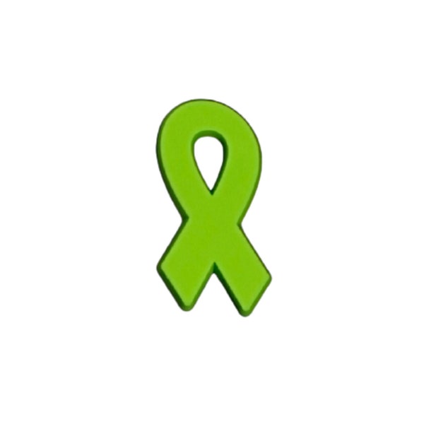 Lime Green Ribbon Silicone Pins - Bulk Quantities Available