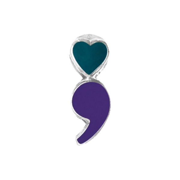 Semicolon Suicide Prevention and Awareness Lapel Pins - Bulk Quantities Available