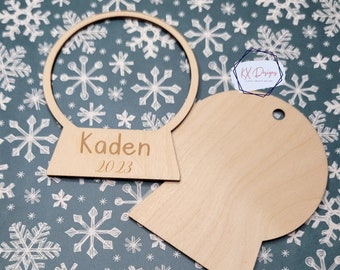 Snow globe DIY Craft kit, wooden diy kit for kids, single or double layer, hang anywhere, paint supplies included, bulk options available