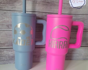 24 oz Laser engraved tumbler | Sports Collection | Simple Modern Trek Kids, Various Colors, Designs
