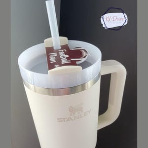 Football Name Plate | Custom Name Tag | Stanley Topper | Tumbler Cup | Game Day, Super bowl, Football mom, High School Athlete, Cheerleaders