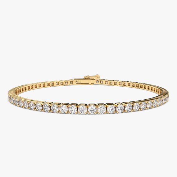 Certified Lab Grown Diamond Tennis Bracelet for Women and Men in 925-10K-14K-18K Solid Gold | Wedding Jewelry Gift for Her | Dainty Bracelet