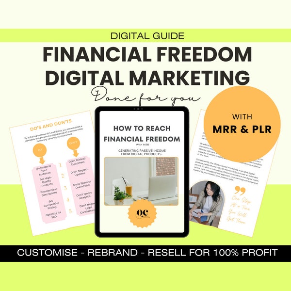 MRR Digital Marketing with MRR Master Resell Rights and PLR Private Label Rights e-book, done for you digital products