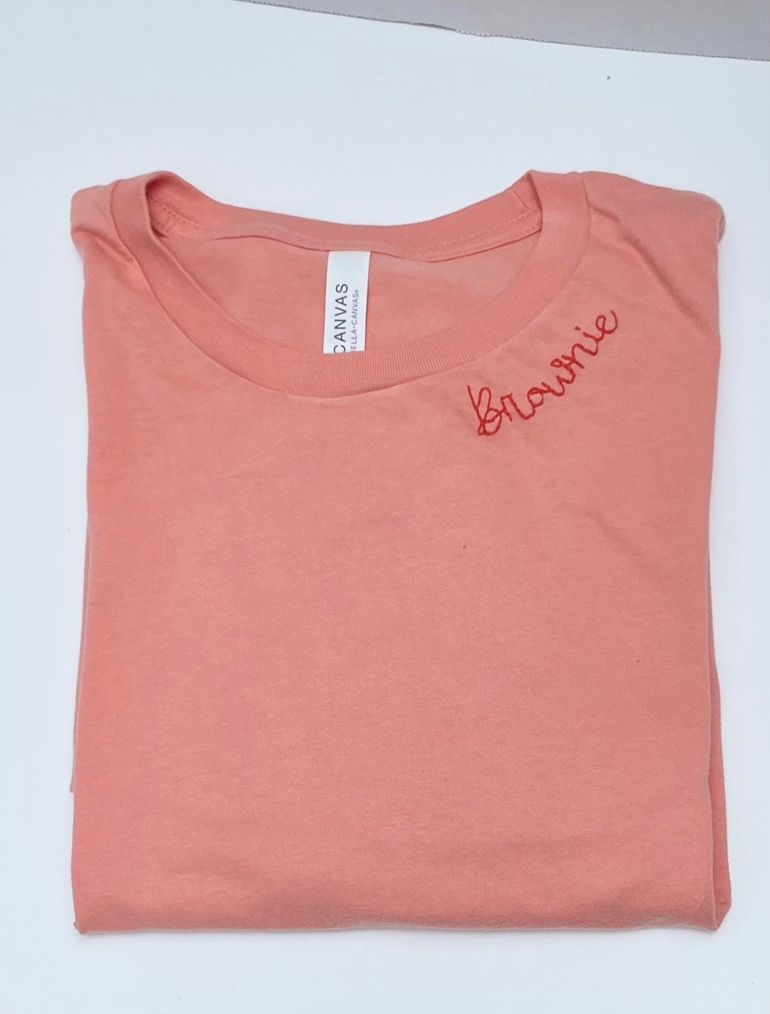 Adult Tshirt, Hand Embroidered, Personalized. Personalized Embroidered Tshirt, Hand Stitch