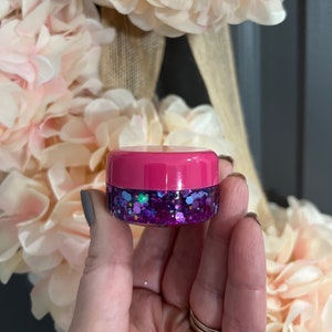 Purple glitter hair gel