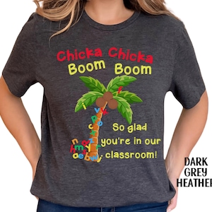Alphabet Coconut Tree Chicka Chicka Boom Boom Shirt Kindergarten Teacher Shirt Letter Tree TShirt Librarian Shirt Book Lover T-Shirt