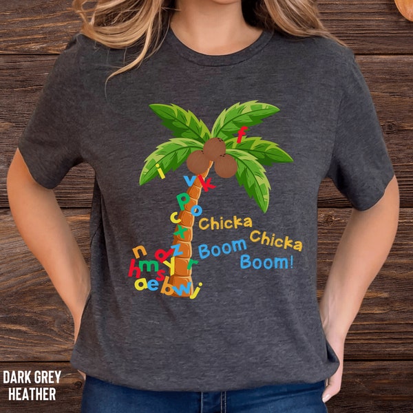 Alphabet Coconut Tree Shirt, Chicka Chicka Boom Boom TShirt, Kindergarten Teacher T-Shirt, Letter Tree Tee, Librarian Top, Book Lover TShirt