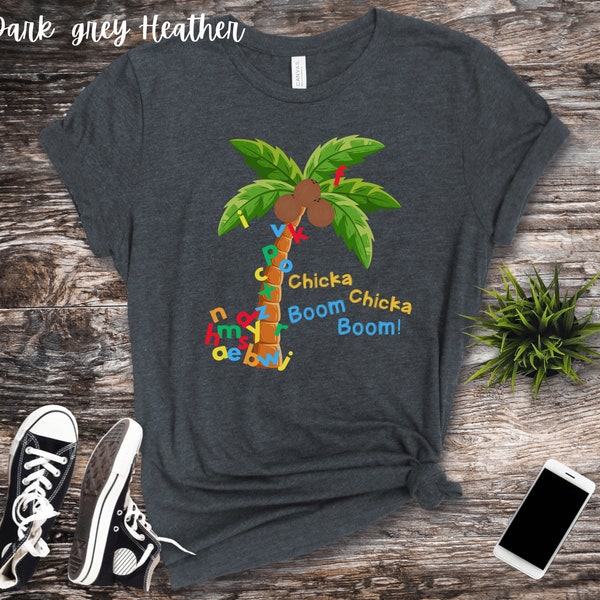 Alphabet Coconut Tree Shirt Chicka Chicka Boom Boom Shirt Kindergarten Teacher Shirt Letter Tree TShirt Librarian Shirt Book Lover T-Shirt