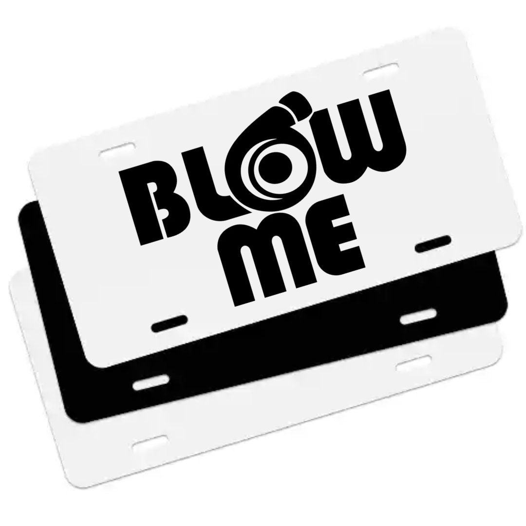 Blow Me License Plate, Black, Decal Etsy