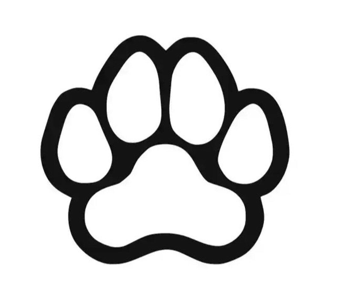 Dog Paw Vinyl Decal Etsy