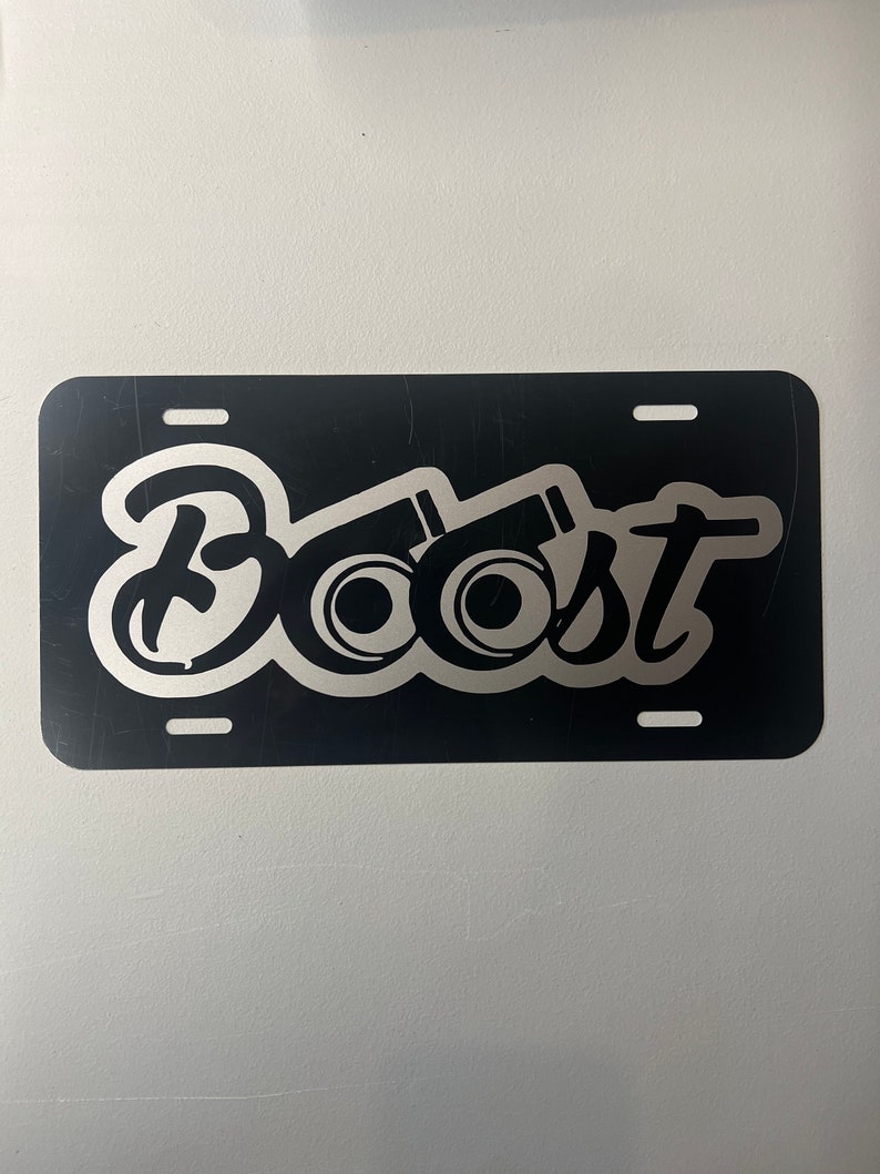 Boost License Plate, Black, Decal Etsy