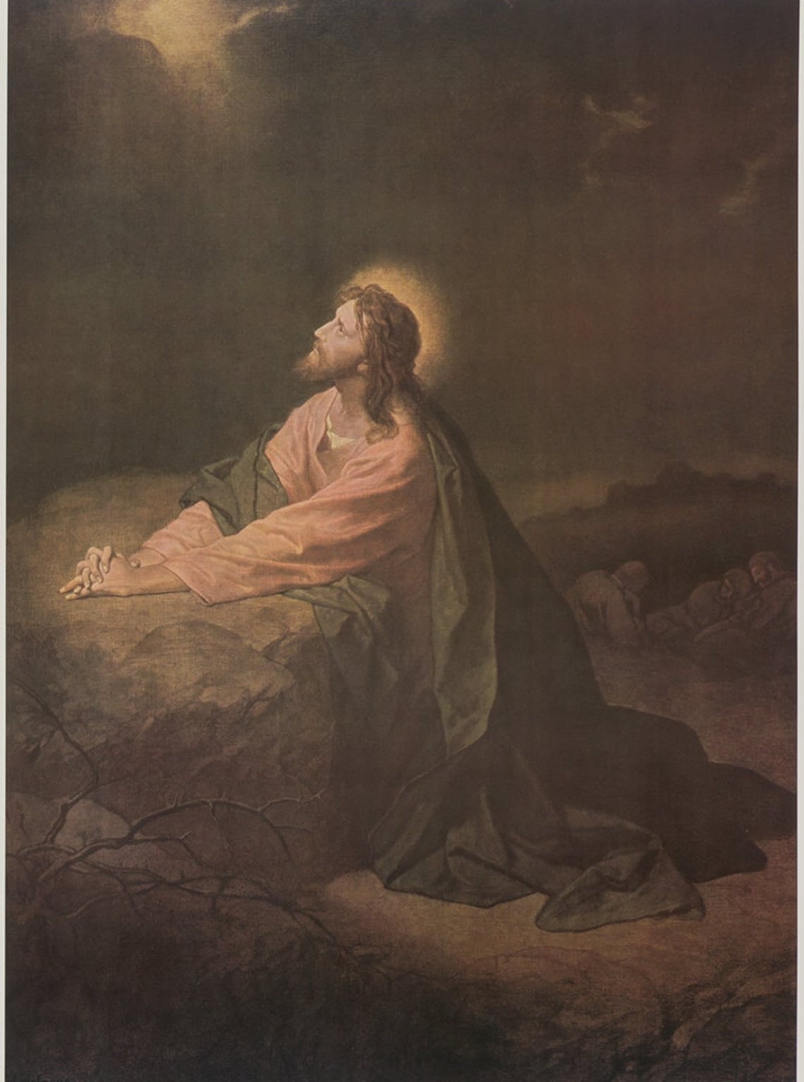 Christ in the Garden of Gethsemane by Heinrich Hofmann, Fine Art Print ...
