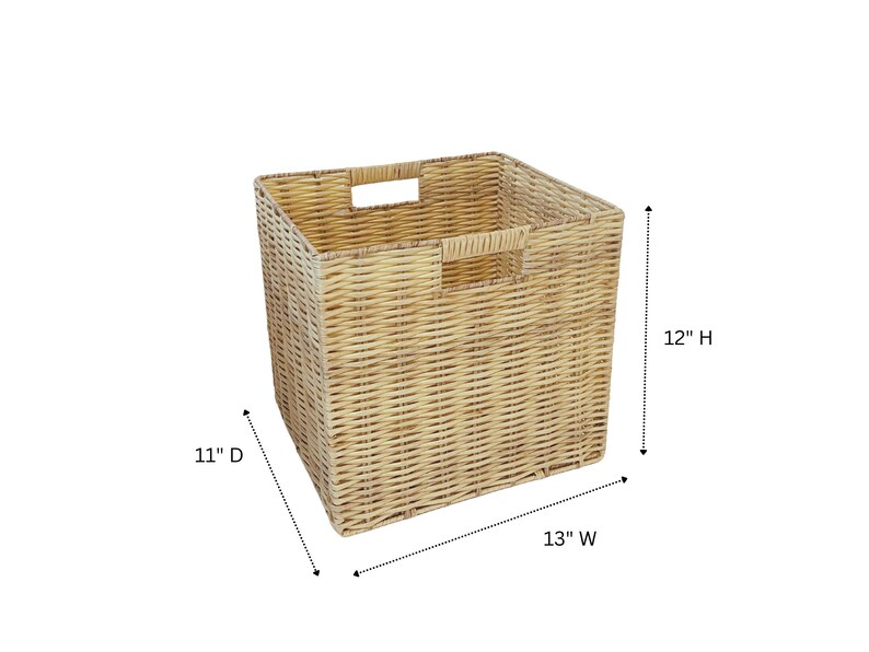 Beautiful Wood Color Cube Storage Baskets / Fit IKEA Kallax / Size 13 X
