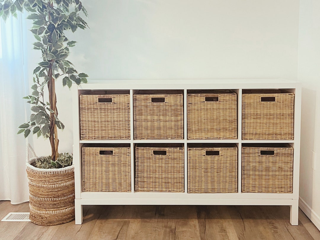 Beautiful Wood Color Cube Storage Baskets / Fit IKEA Kallax / Size 13 X