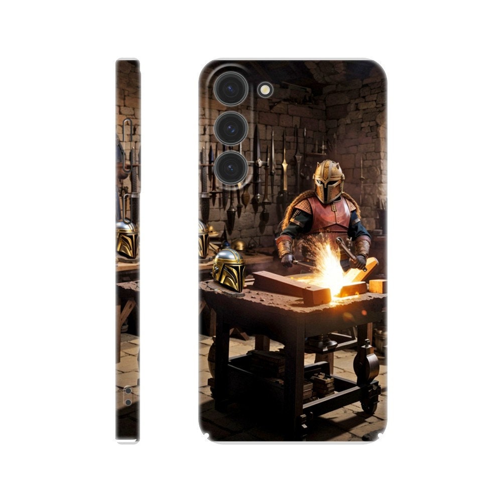 Mandalorian Armorer With New Mando Helmet Phone Case for Etsy